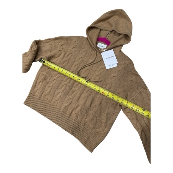 Lord & Taylor W. Cashmere Scout Cashmere Cable Knit Hoodie size M New with tag - Picture 14 of 14